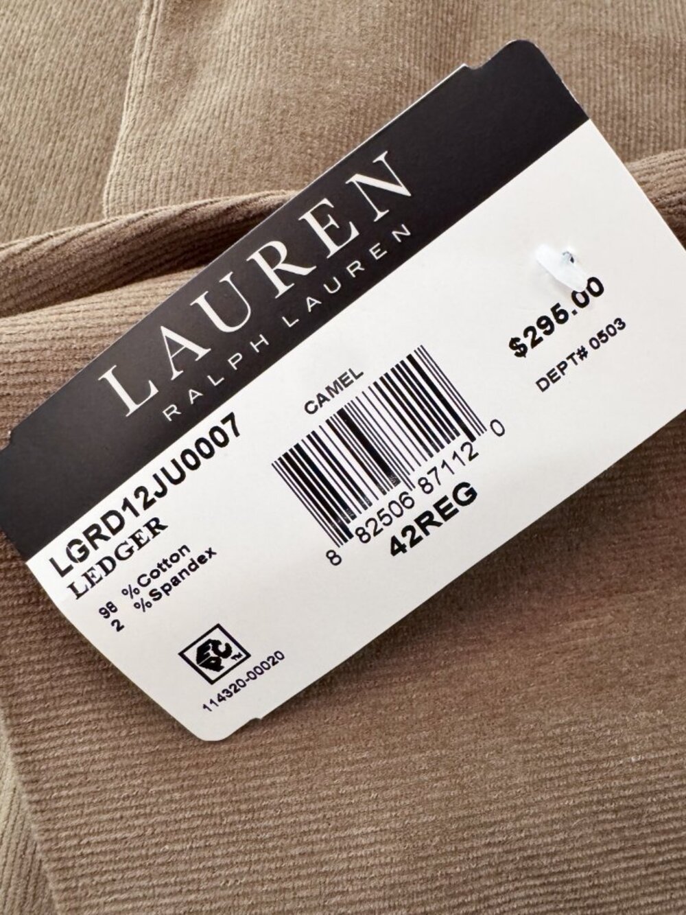 NWT Lauren Ralph Lauren 42R Corduroy Sport Coat Brown Elbow Patch Academia - Picture 7 of 9